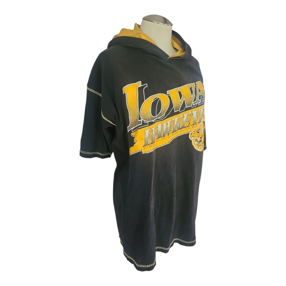 VTG Iowa Hawkeyes Hoodie T-Shirt TNT by Trau & Loevner XL USA Made - Picture 3 of 10